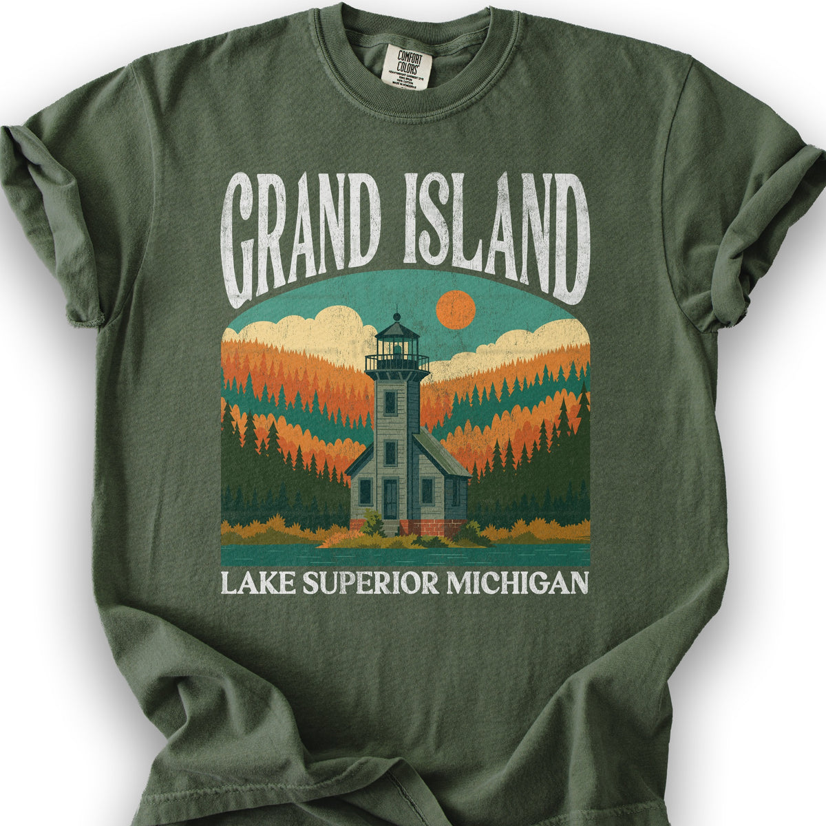 Grand Island Michigan "Big and Bold" T-Shirt - Hemp