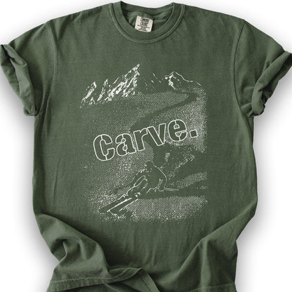 Carve Ski Print T-shirt - Hemp