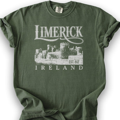 Limerick Ireland Vintage Print T-Shirt - Hemp