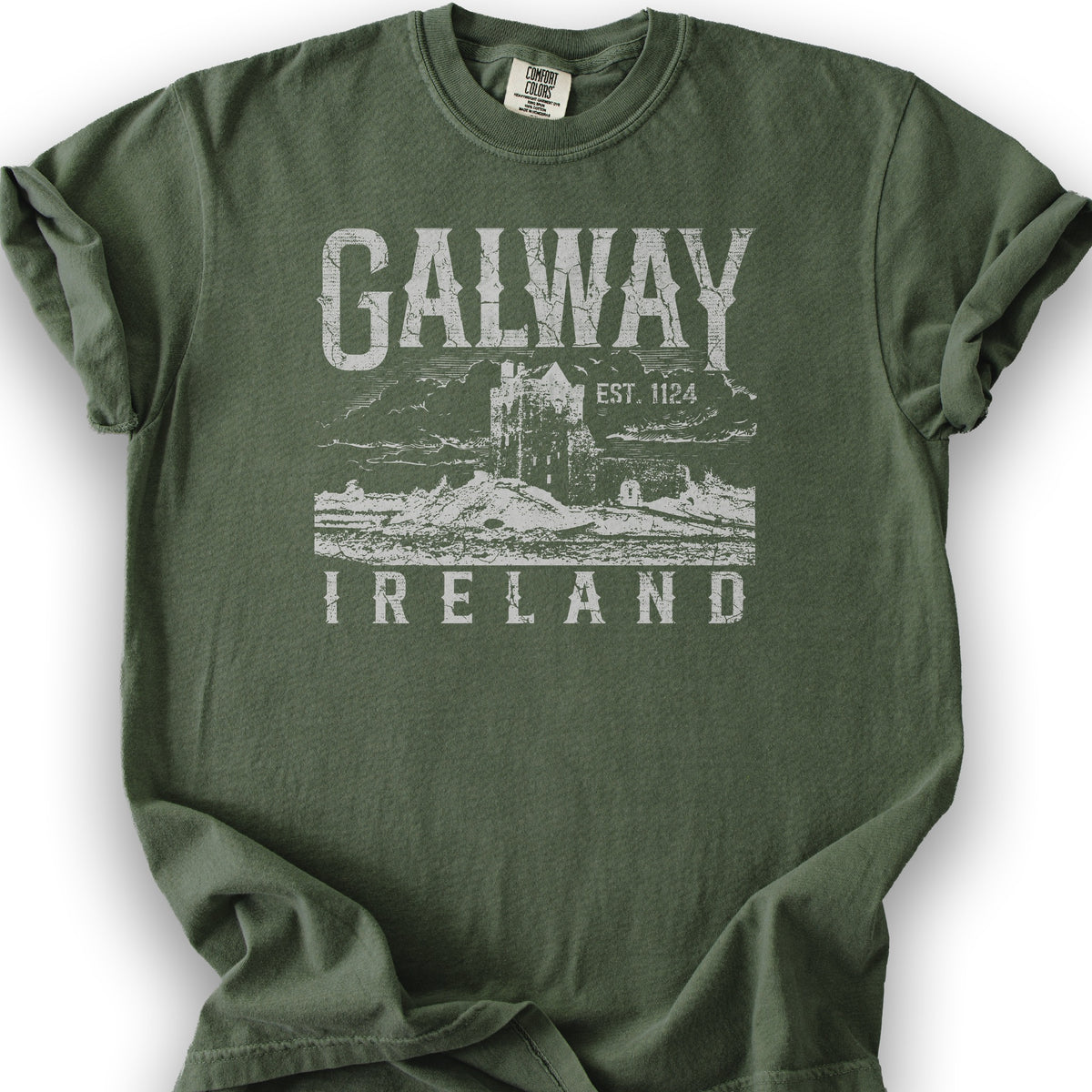 Galway Ireland Vintage Print T-Shirt - Hemp