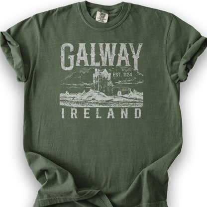 Galway Ireland Vintage Print T-Shirt - Hemp