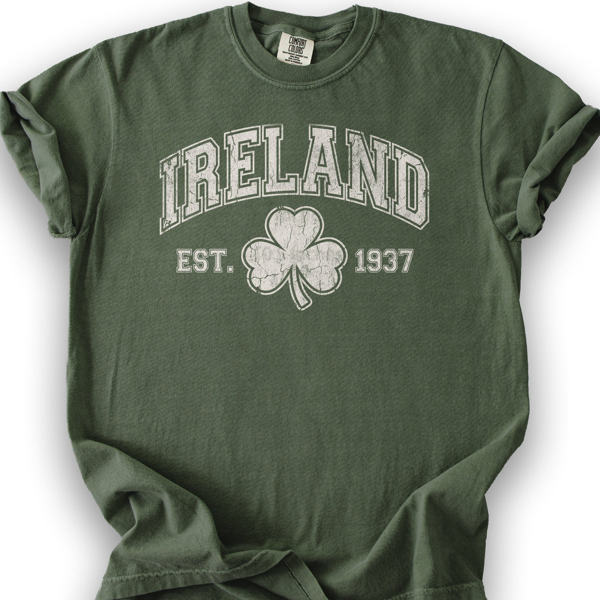 Ireland Vintage Varsity T-shirt - Hemp
