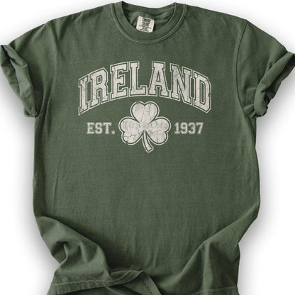 Ireland Vintage Varsity T-shirt - Hemp
