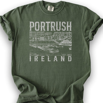 Portrush Ireland Sketch T-Shirt - Hemp