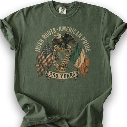 Irish Roots American Pride T-Shirt - Hemp