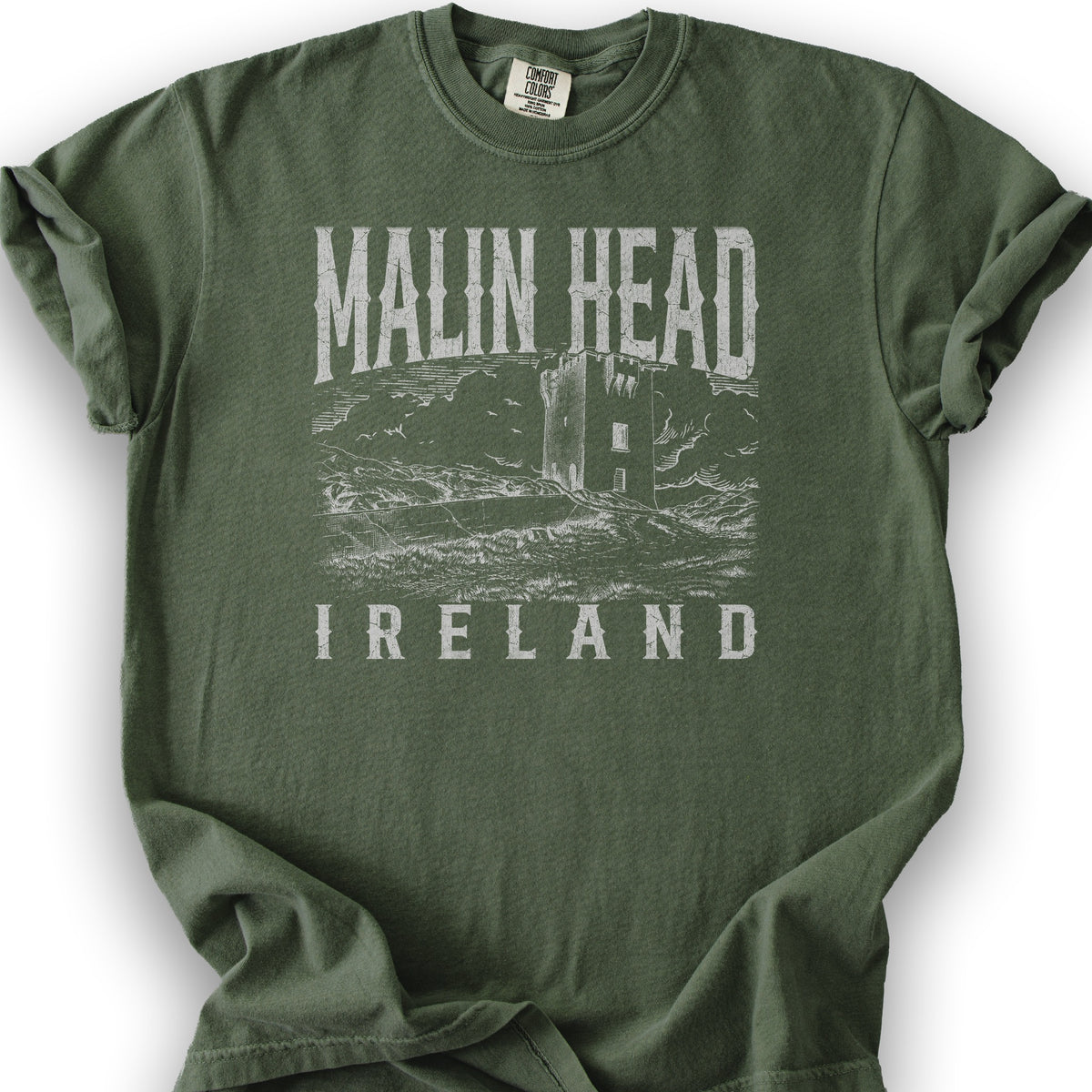 Malin Head Ireland Sketch T-Shirt - Hemp