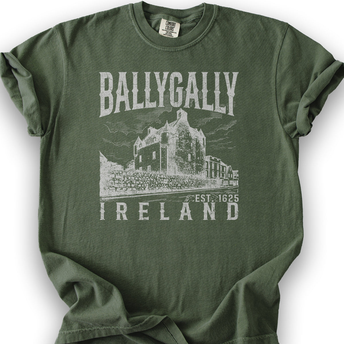 Ballygally Ireland Sketch T-Shirt - Hemp