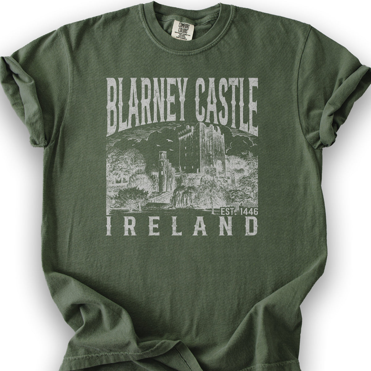 Blarney Castle Ireland Sketch T-Shirt - Hemp