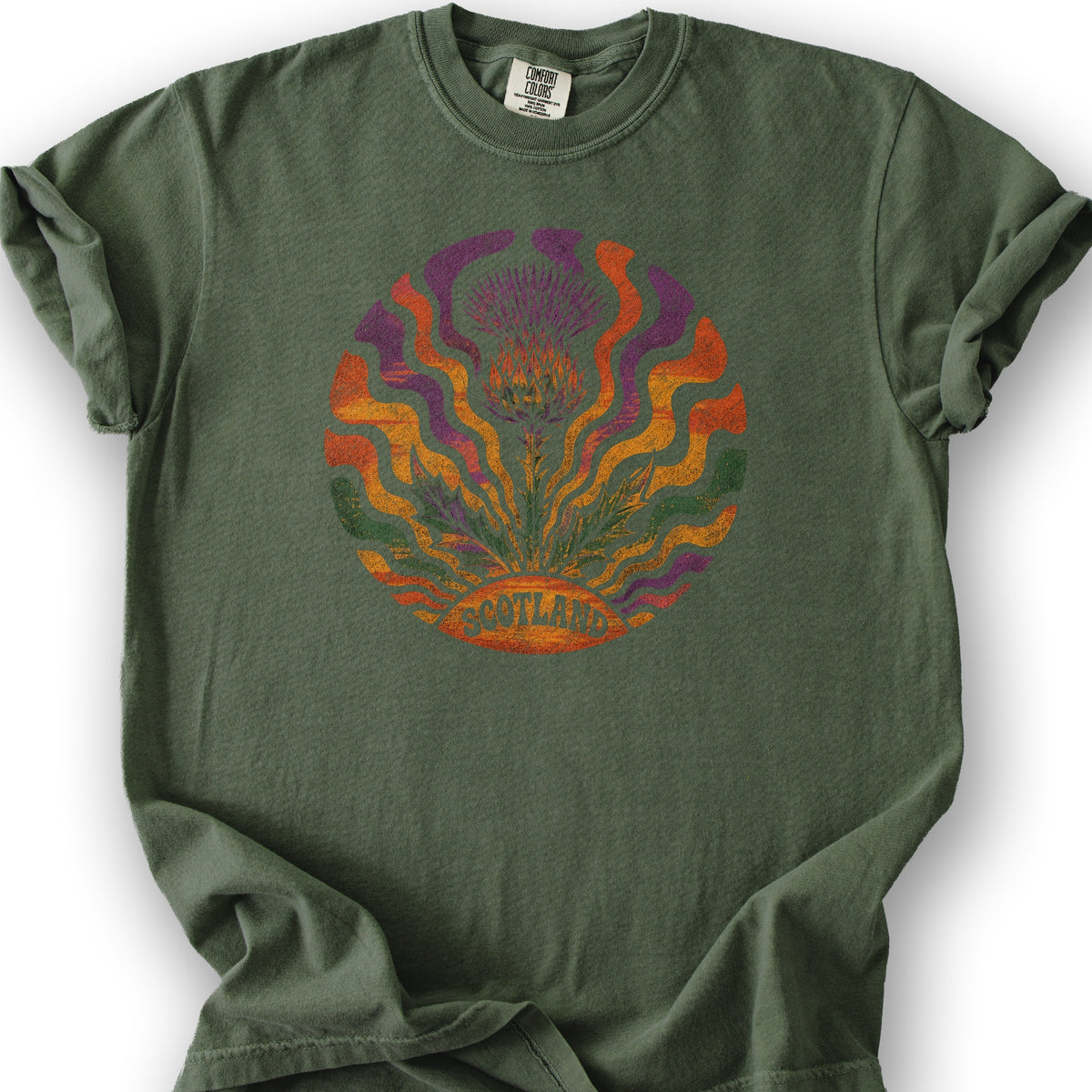 Groovy Scotland Thistle T-Shirt - Hemp