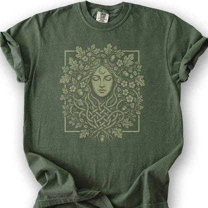 Green Goddess Crest T-Shirt - Hemp