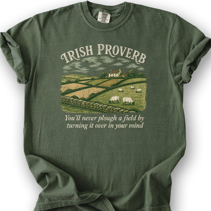 Plough Proverb T-Shirt - Hemp