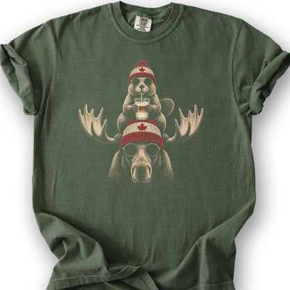 Beaver Moose Canada T-Shirt - Hemp