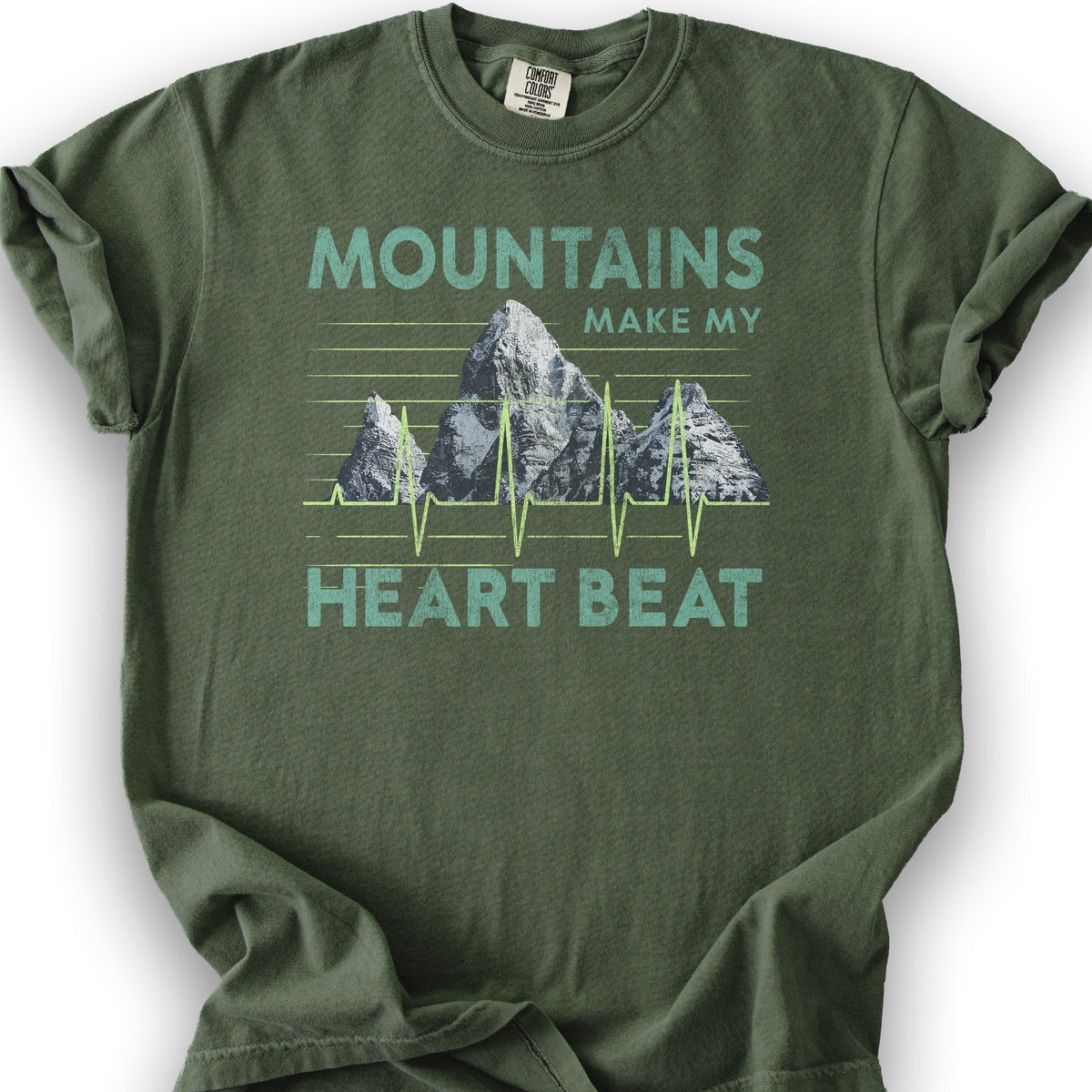 Mountain Lover "Heartbeat" T-Shirt - Hemp