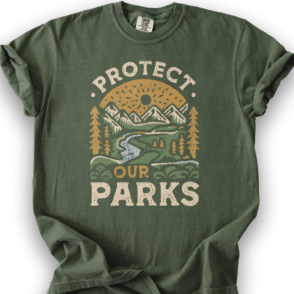 Protect Our Parks Hand-Drawn T-Shirt - Hemp