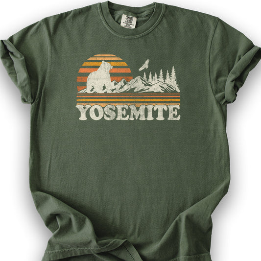 Yosemite Retro Sunset T-Shirt - Hemp