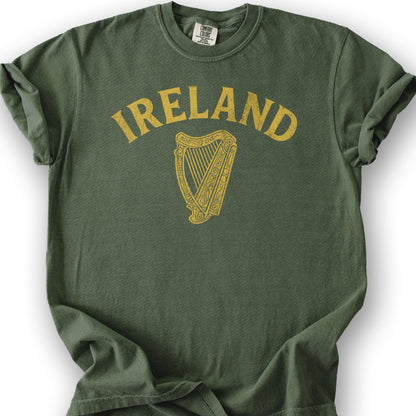 Ireland Vintage Harp T-Shirt - Hemp