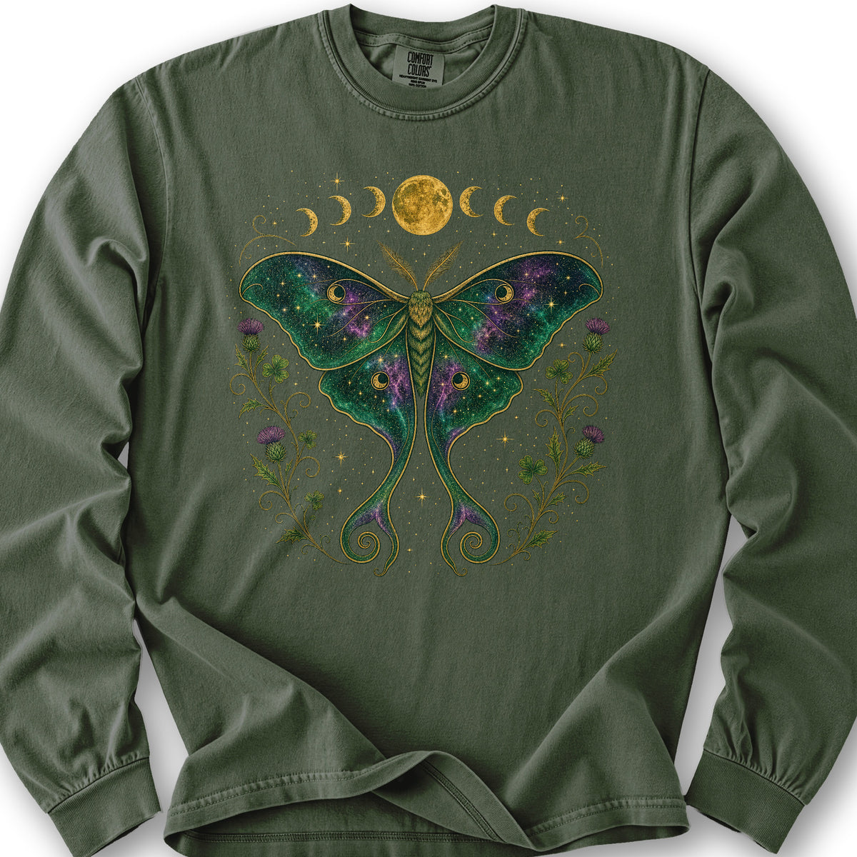 Celestial Moth Long Sleeve Shirt - Hemp