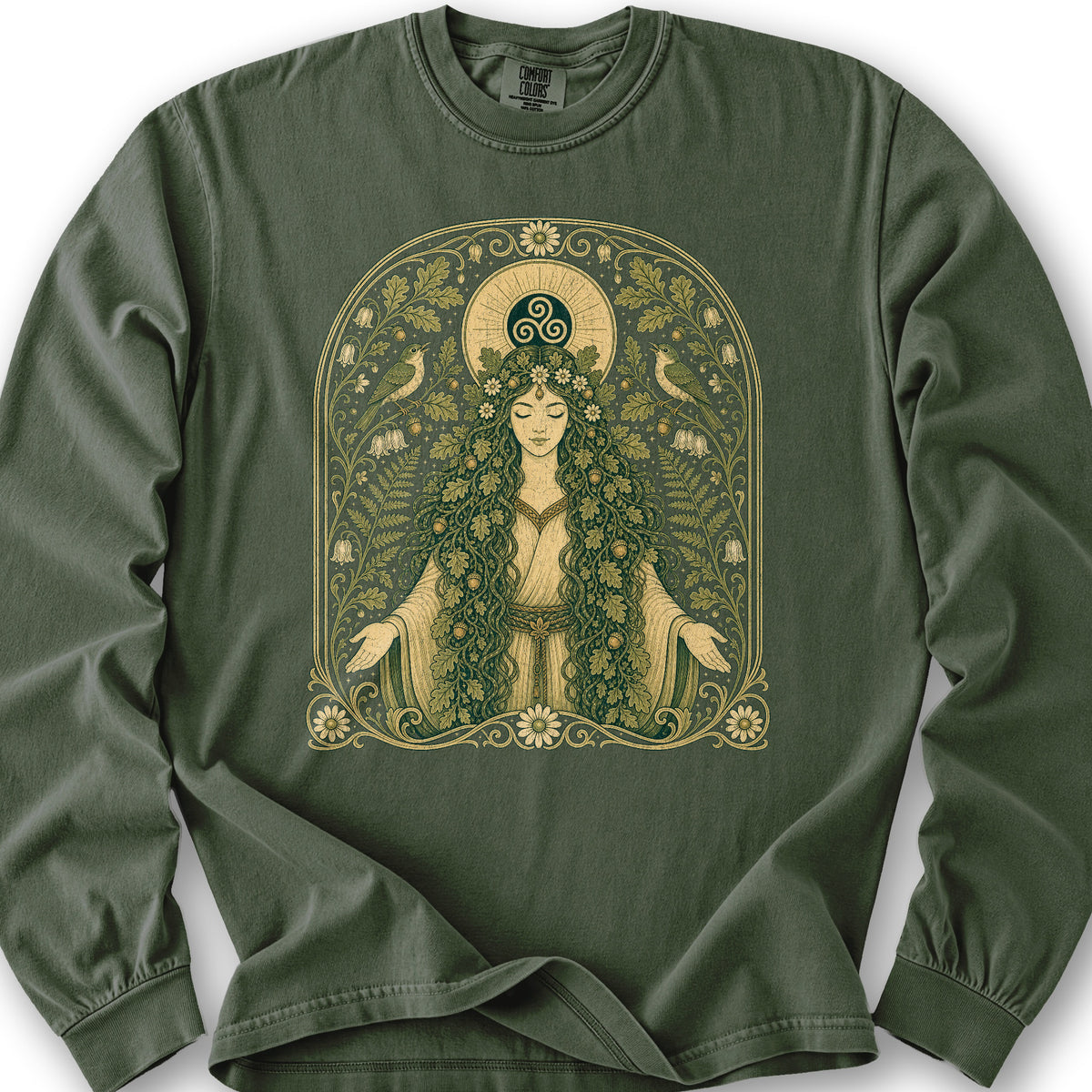 Celtic Goddess Long Sleeve Shirt - Hemp
