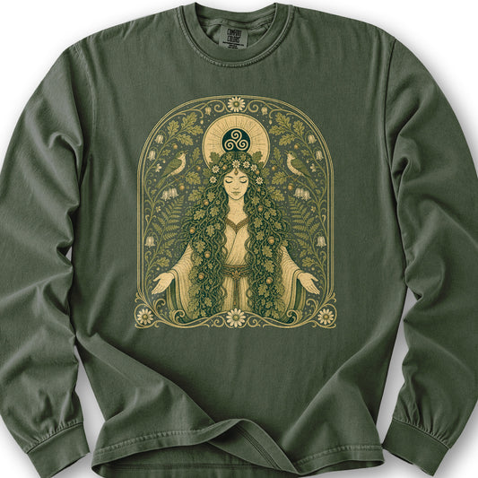 Celtic Goddess Long Sleeve Shirt - Hemp
