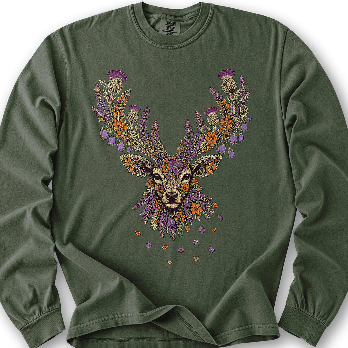 Floral Stag Long Sleeve Shirt