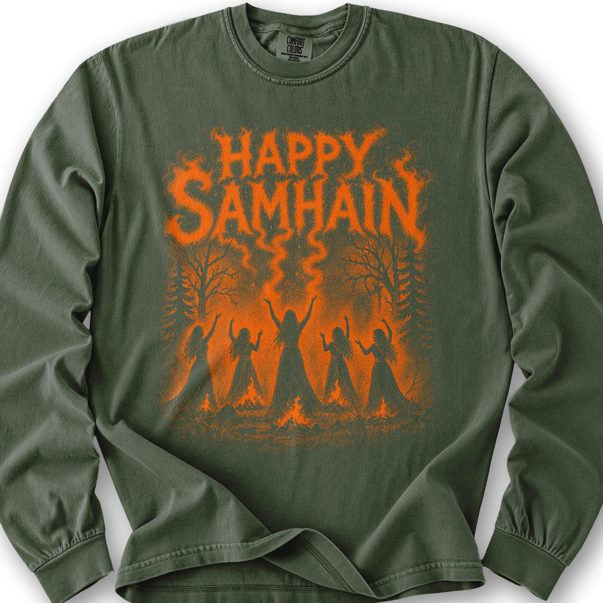 Happy Samhain Druid Long Sleeve Shirt - Hemp