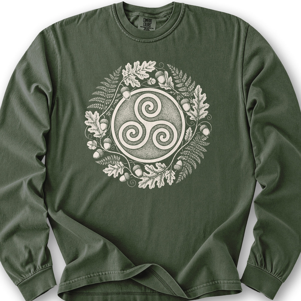 Autumn Triskele Wreath Long Sleeve Shirt - Hemp