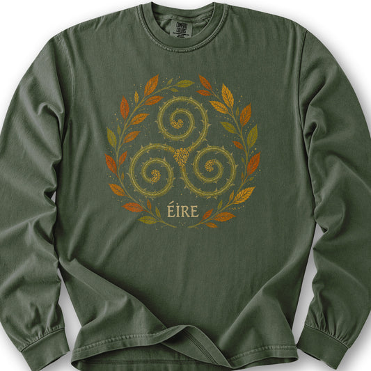 Éire Autumn Spiral Long Sleeve Shirt - Hemp