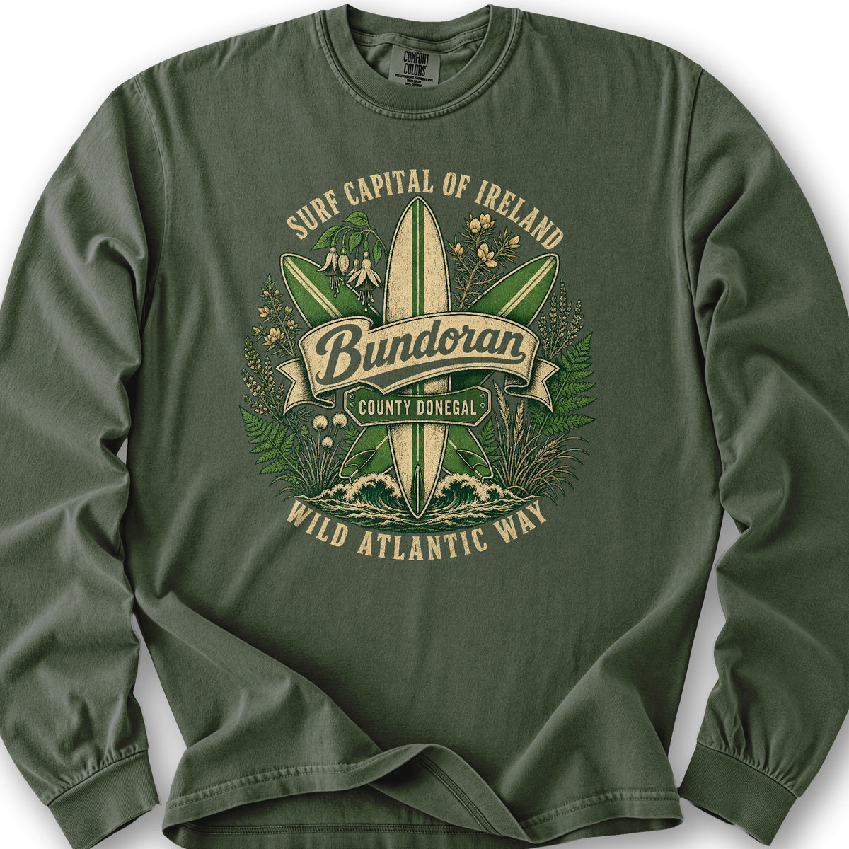 Bundoran Surf Capital Long Sleeve Shirt - Hemp