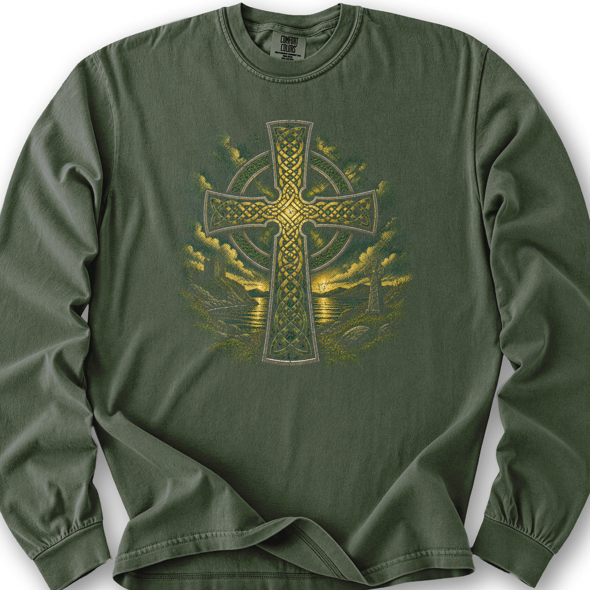 Celtic Cross Long Sleeve Shirt - Hemp