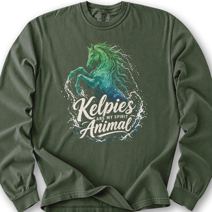 Kelpie Spirit Animal Long Sleeve Shirt - Hemp