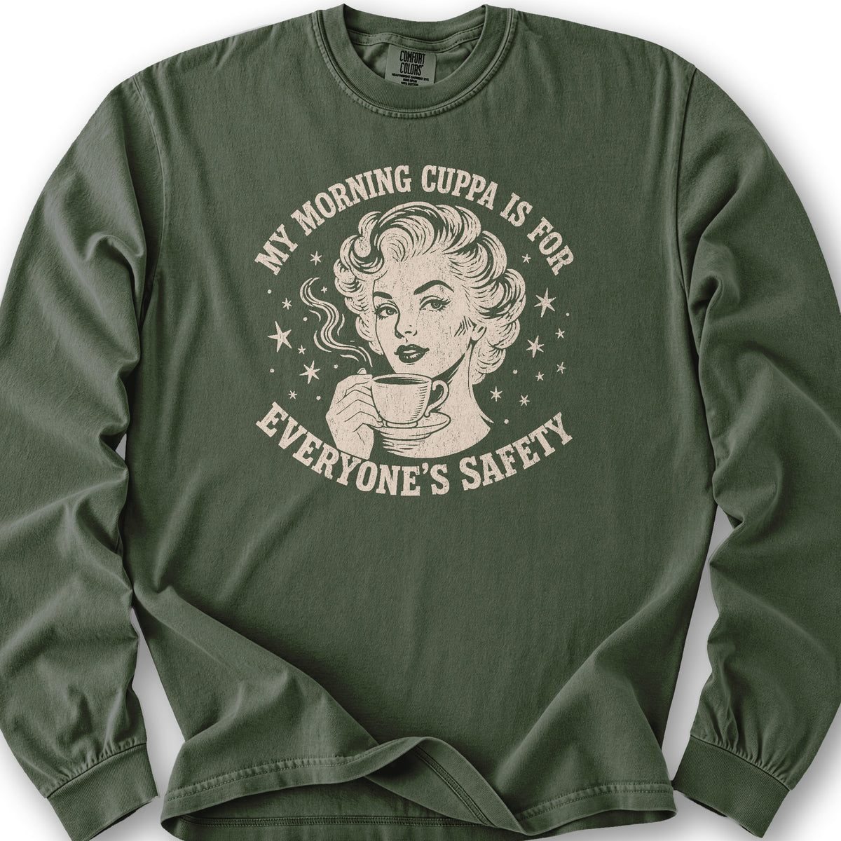 Morning Cuppa Safety Long Sleeve Shirt - Hemp