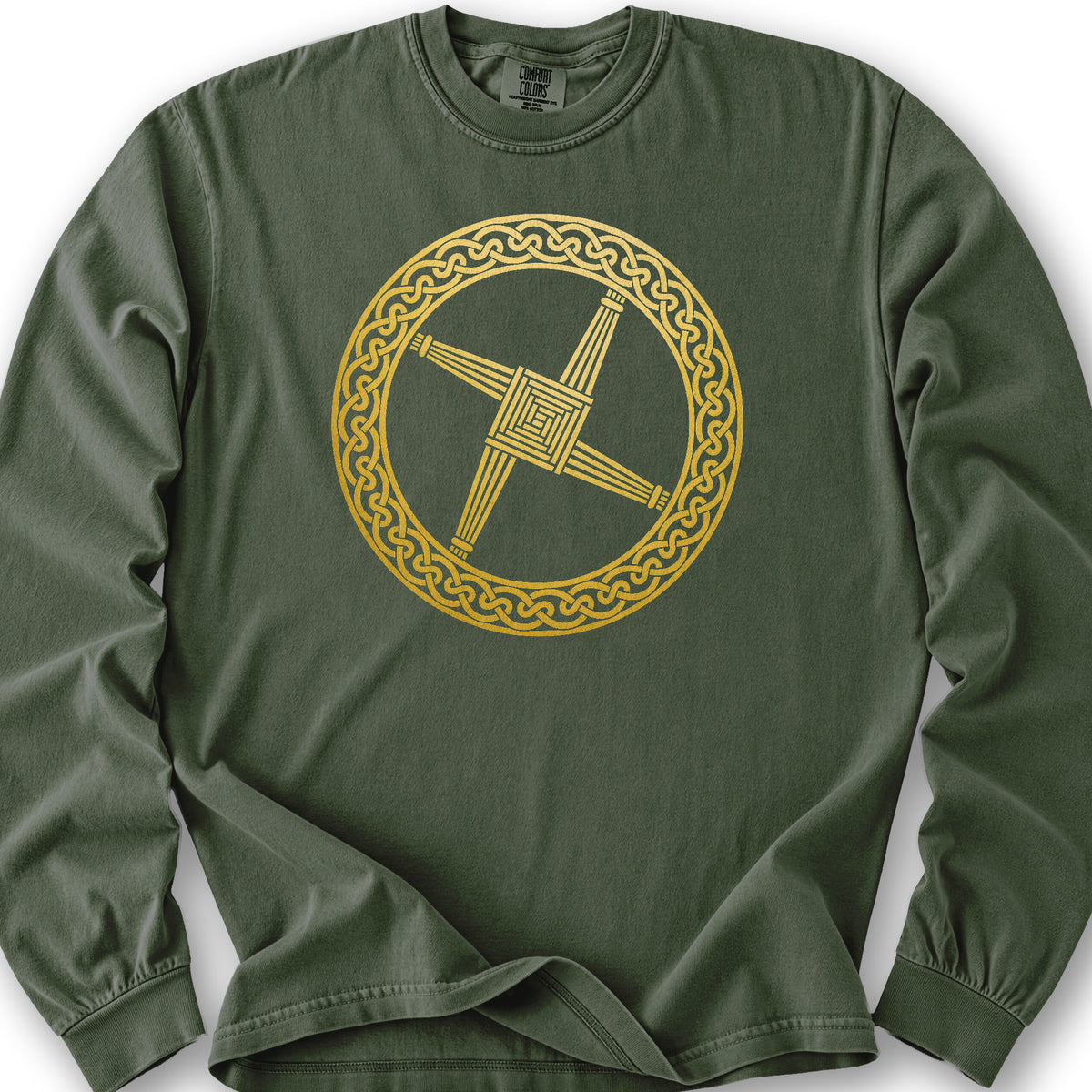St Brigids Cross Long Sleeve Shirt - Hemp