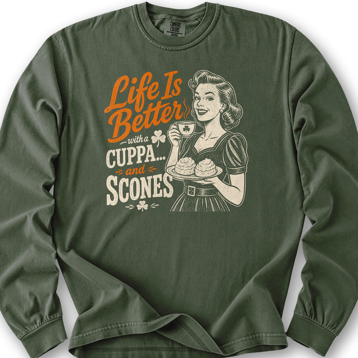 Cuppa Scones Long Sleeve Shirt - Hemp