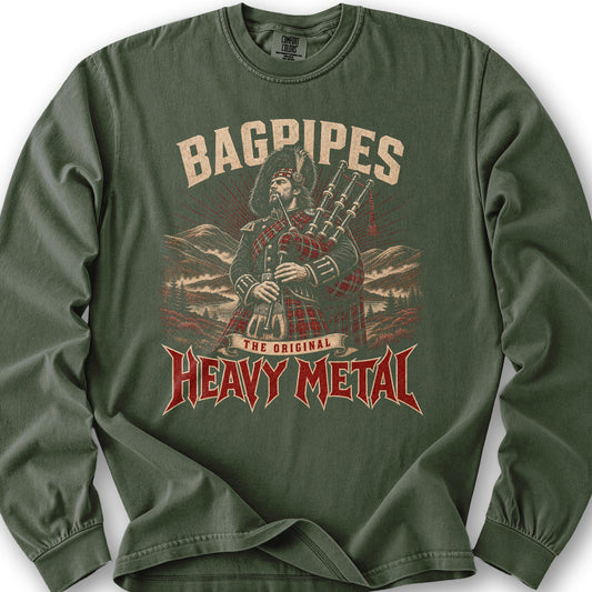 Bagpipes Heavy Metal Long Sleeve Shirt - Hemp
