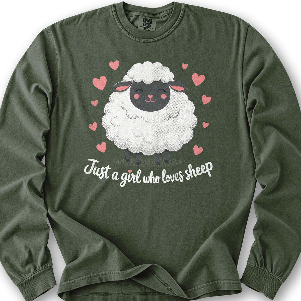 Just A Girl Sheep Long Sleeve Shirt