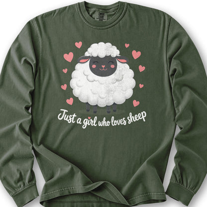 Just A Girl Sheep Long Sleeve Shirt