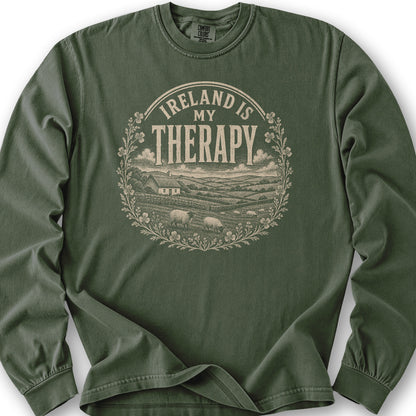 Ireland Is My Therapy Badge Long Sleeve Shirt