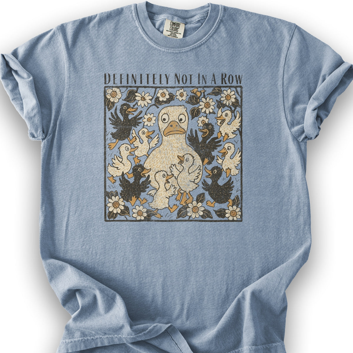 Ducks "Definitely Not in a Row" T-Shirt - Ice Blue
