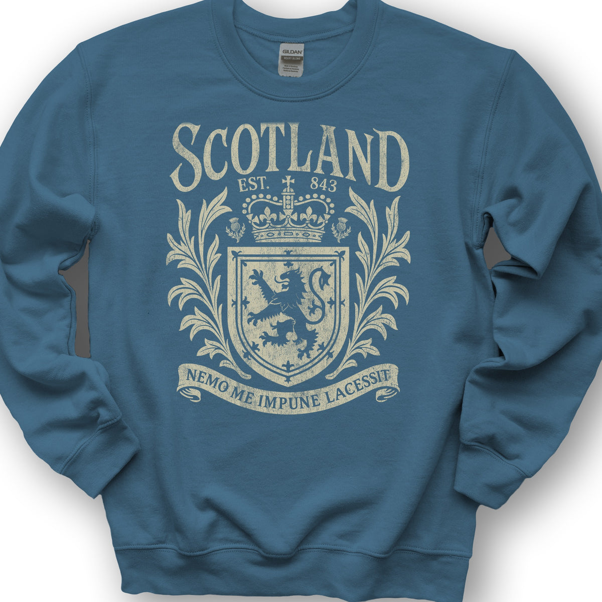 Scotland Vintage Heraldry Sweatshirt - Indigo Blue
