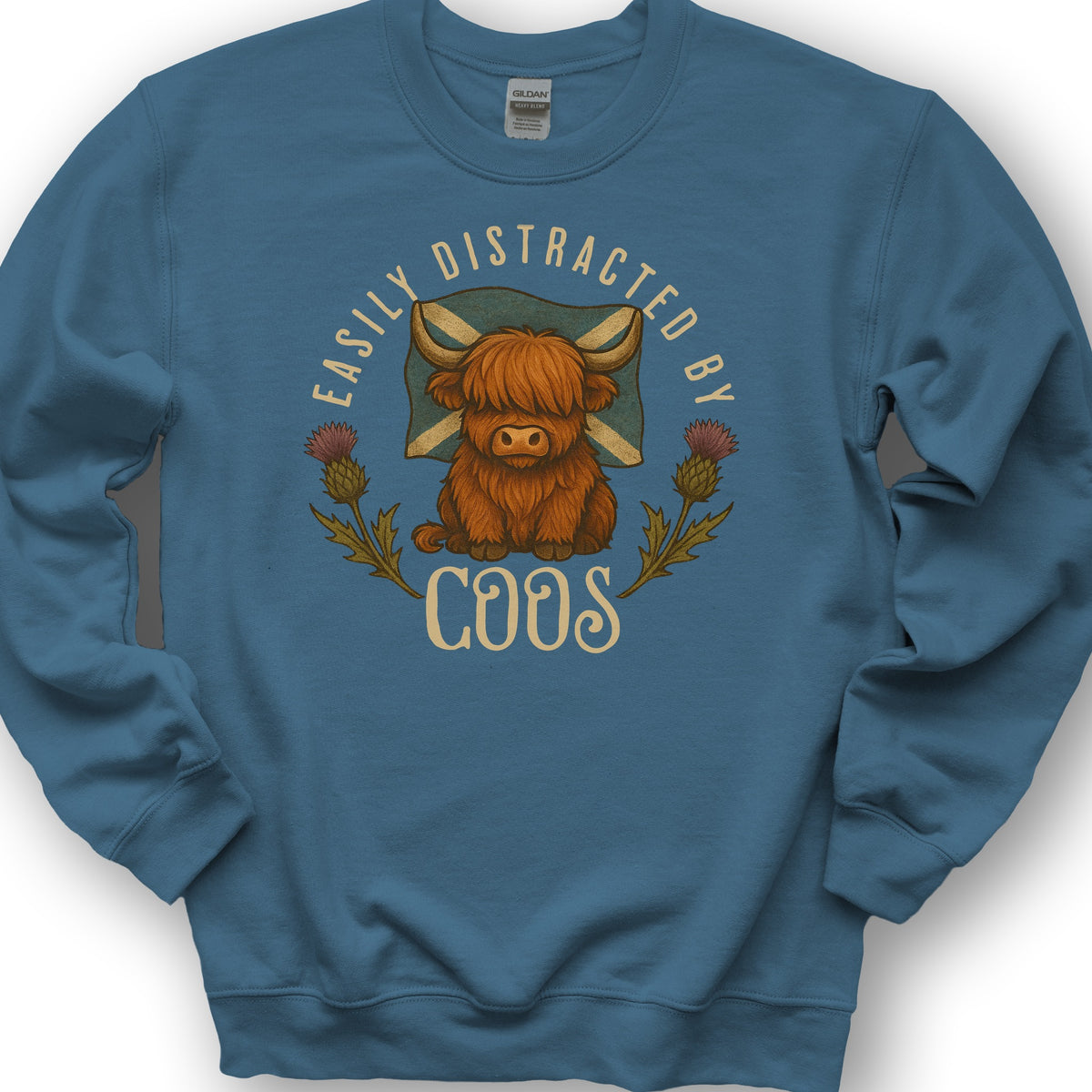 Easily Distracted By Coos Sweatshirt - Indigo Blue