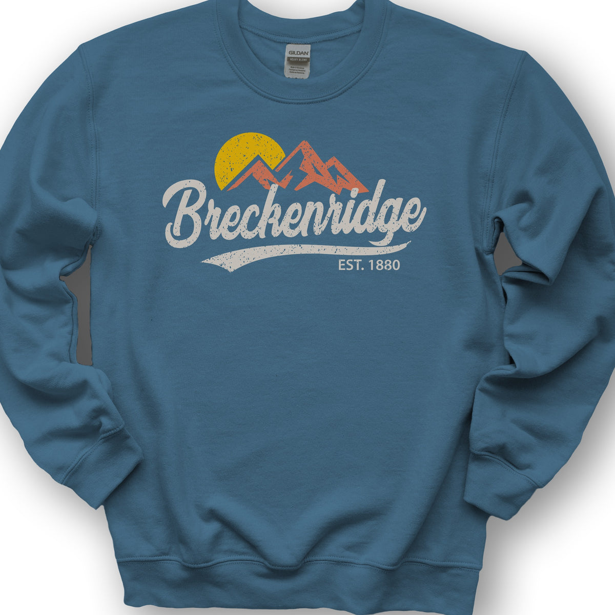 Breckenridge Vintage Script Sweatshirt - Indigo Blue