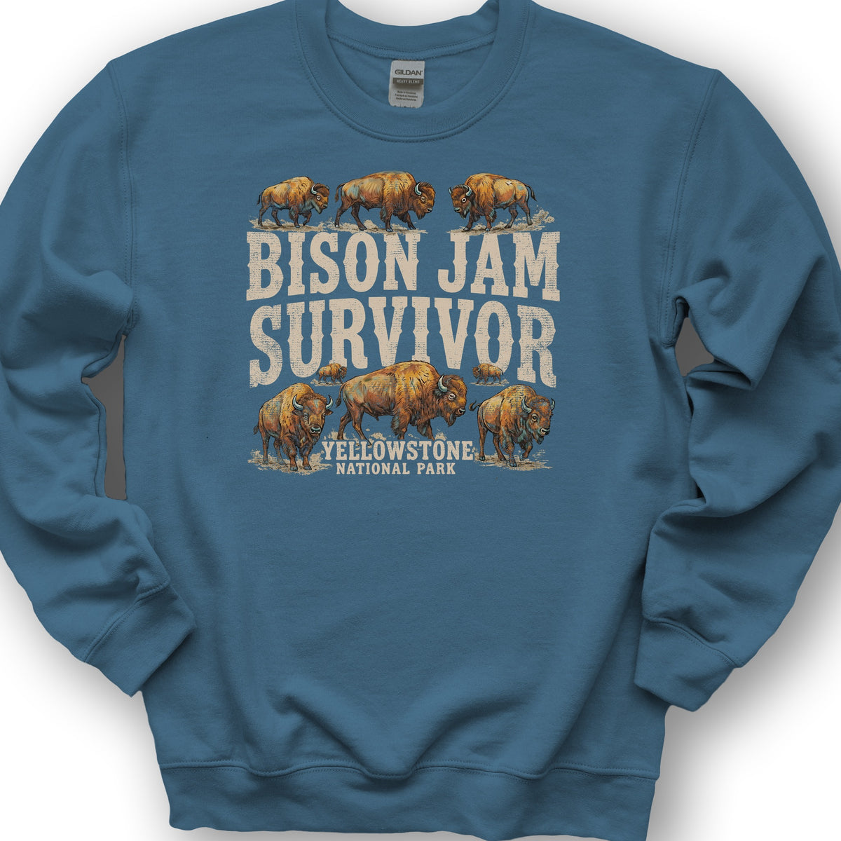 Bison Jam Survivor Sweatshirt - Indigo Blue