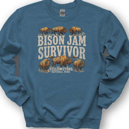 Bison Jam Survivor Sweatshirt - Indigo Blue