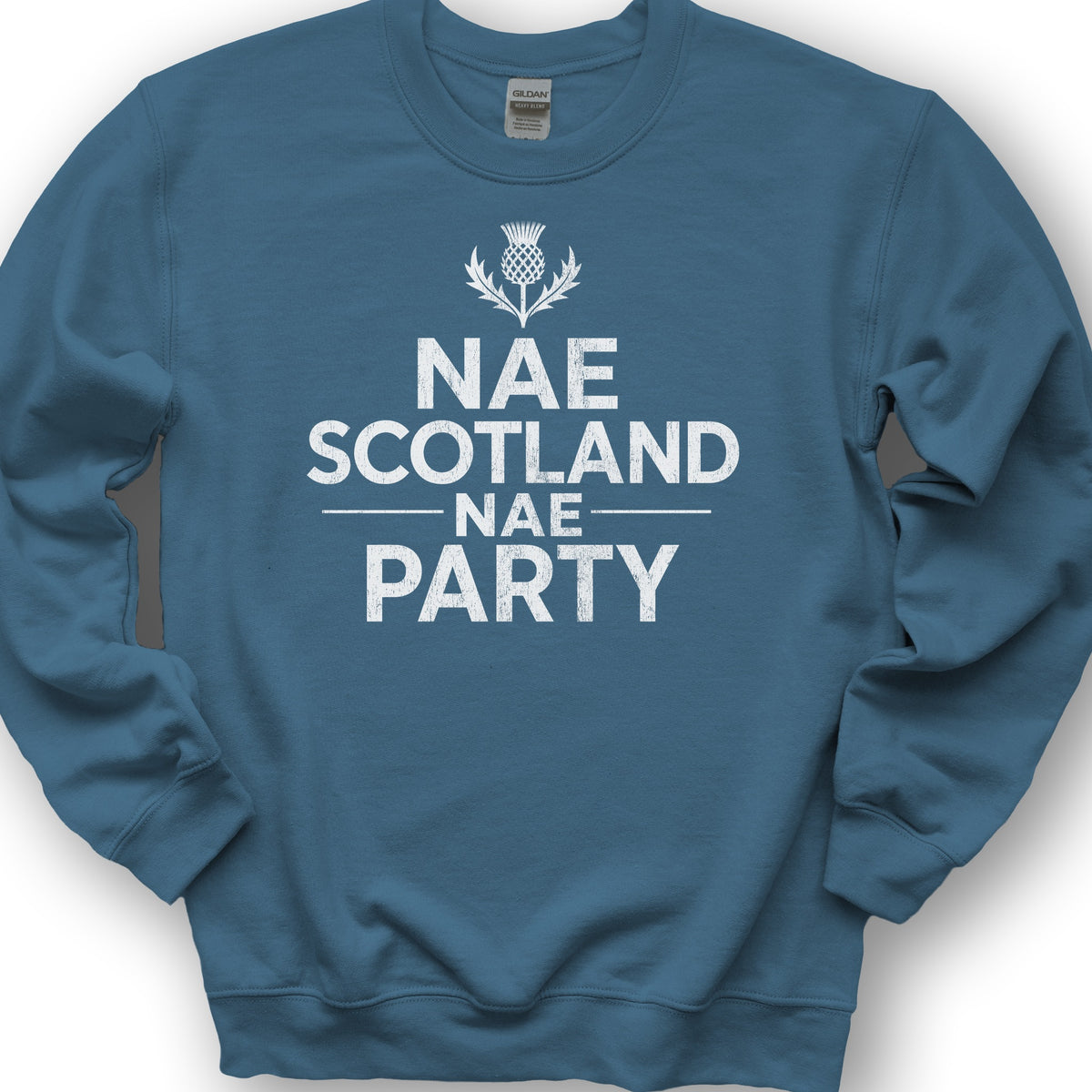 Nae Party Thistle Sweatshirt - Indigo Blue