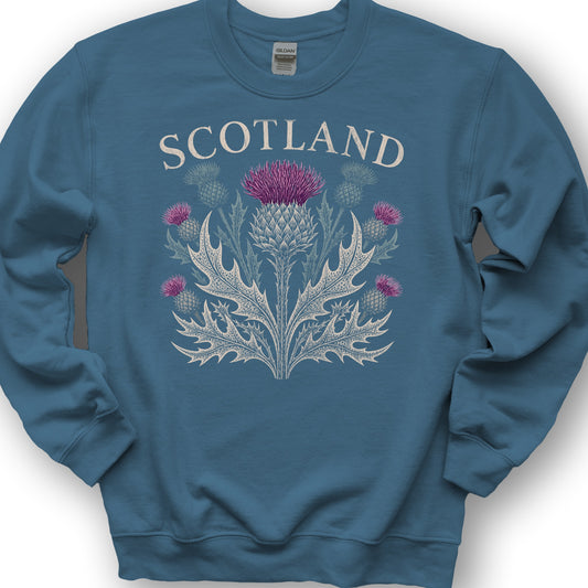 Scotland Thistle Echo Sweatshirt - Indigo Blue