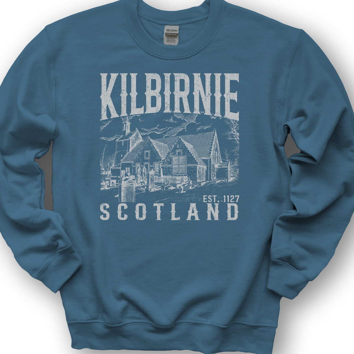 Kilbirnie Scotland Sketch Sweatshirt - Indigo Blue