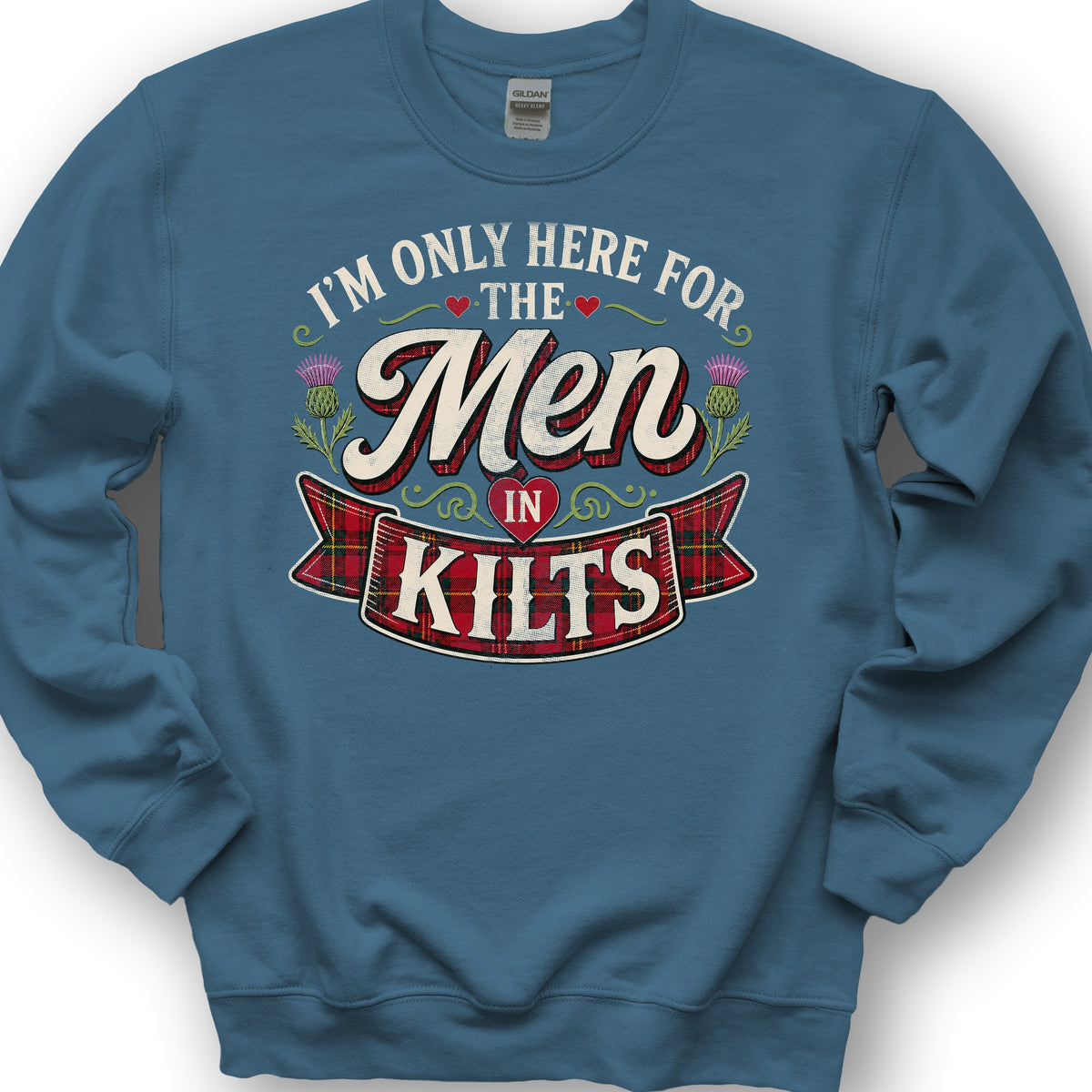 Men In Kilts Sweatshirt - Indigo Blue