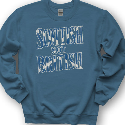 Scottish Not British Sweatshirt - Indigo Blue