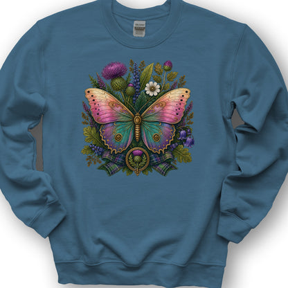 Scottish Bloom Sweatshirt - Indigo Blue