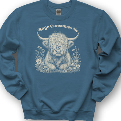 Raging Coo Monogram Sweatshirt - Indigo Blue